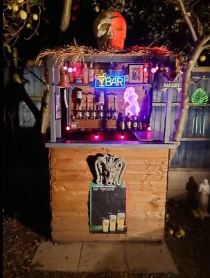 Garden Bar Man Cave Bar Wooden Bar Tiki Bar Shed Bar Best Selling Uk Bar • £249