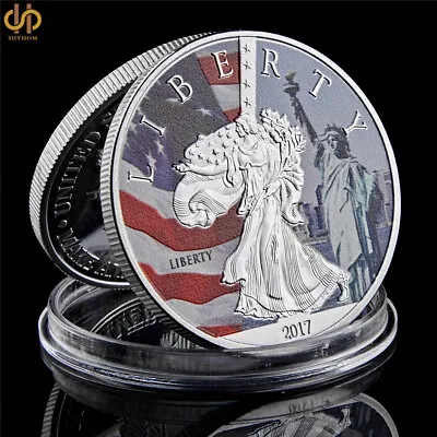 America Silver Military Statue Of Liberty Great Seal Challenge Coin Collectibles • $4.41