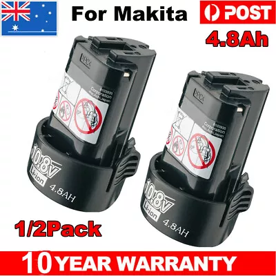 2Pack 10.8V 4800mAh Li-ion Battery For Makita BL1014 BL1013 194550-6 DF030D OEM • $34.89