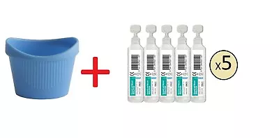 EYE BATH WASH  Sterile CLEANSING SOLUTION 15ML AMPOULE + EYE BATH CUPS First Aid • $3.99