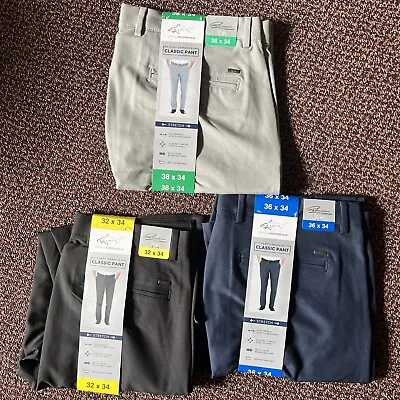 Greg Norman Performance Stretch Classic Pant (various)green.black.gray.blue Nwt • $25.99