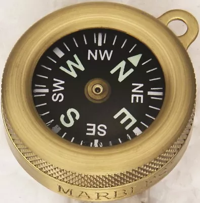 Marbles Pocket Compass Brass Construction 1  Diameter ##MR1147 • $17.58