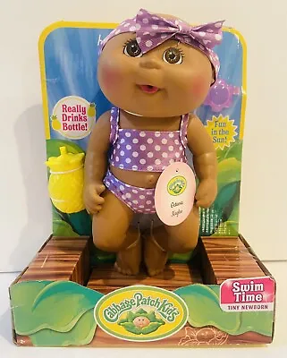 $19.99 • Buy Cabbage Patch Kids Swim Time Tiny Newborn W/ Glasses  & Bottle 9  Doll  NEW 