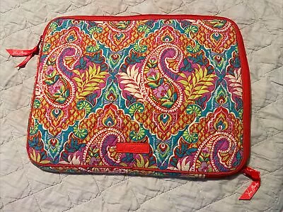 Vera Bradley Paisley In Paradise Large Laptop Case Quilted Protection 2016 VGUC • $9.95