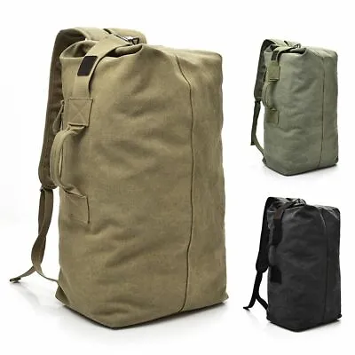 Men Canvas Backpack Shoulder Bag Sports Travel Duffle Military Handbag Luggage  • $18.75