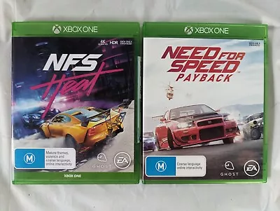 Need For Speed Heat & Need For Speed Payback  Xbox One Game 2 Games Good Cond • $27.95