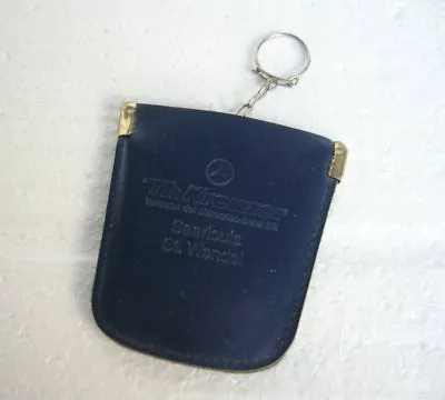 Original Vintage Leather Mercedes Key Fob Ring Pouch Accessory Mb 190 300 Sl Nos • $135