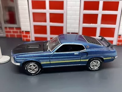 Greenlight Garage 1969 69 Ford Mustang Mach 1 Blue 1/64 • $29.95