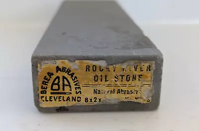 Vintage Berea Abrasives Rocky River Oil Stone Sharpening Stone Razor Hone • $40