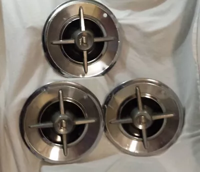 Vtg 1957 57 Dodge Lancer Knight Hubcaps (3) Chrome Wheel Covers Center Caps • $240