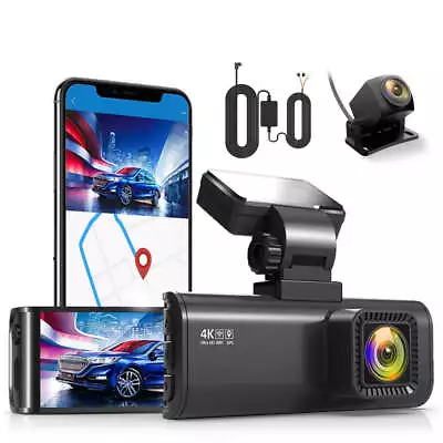 REDTIGER 4K Front And Rear Dash Cam Dual Dash Camera Free Hardwire Kit • $169.99