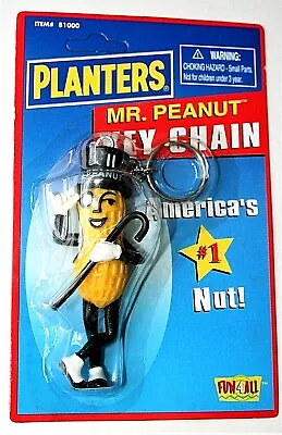 Planters Peanuts Mr Peanut Figural Character Key Chain NOS New 1990s Fun4All • $14.99