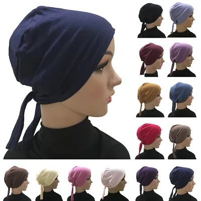 Underscarf Hijab Inner Ninja Hat Muslim Women Turban Head Wrap Cap Bandana Scarf • $2.88