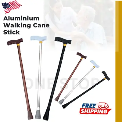 Walking Cane For Seniors Men With Handle Adjustable Stability Nonslip Elder Cane • $10.49