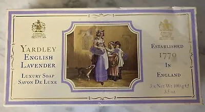 Vintage Yardley English Lavender Luxury Soap 3 X 3.5 Oz Pack Sealed NOS • $9.99