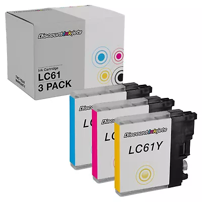 3PK Compatible LC61 COLOR Inkjet Cartridge For Brother MFC-490C MFC-5490 DCP-165 • $4.99