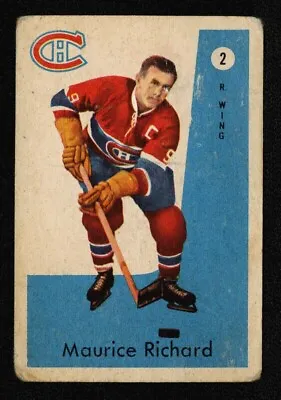 1959 Parkhurst 2 Maurice Richard Centered Strong Fair Condition Stanley Cup Year • $150