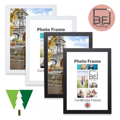 A1 A2 A3 A4 A5 Picture Photo Frame Poster REAL WOOD Certificate Black White • £5.90