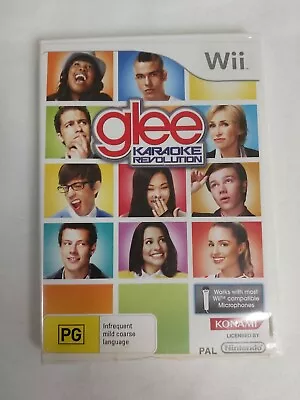 GLEE KARAOKE REVOLUTION NINTENDO Wii GAME PAL COMPLETE WITH BOOKLET • $23