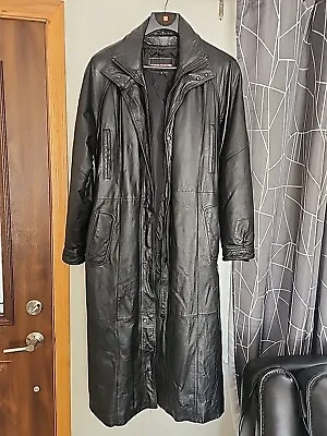 Charles Klein Leather Trench Coat • $70
