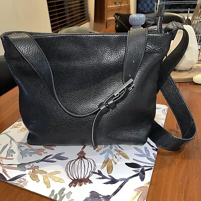 COUNTRY ROAD Black Lucy Leather Shoulder Crossbody Bag RRP $179 As New • $89