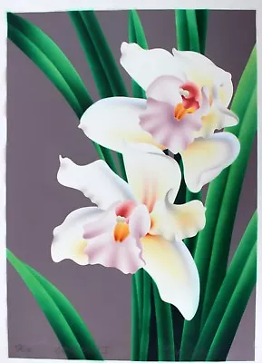 Brian Davis Original Air Brush Hand Signed Numbered Limited Cymbidium V 1980  • $325.33