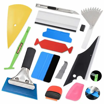 Window Tinting Tools Kit Car Vinyl Wrap Tool Application Tint Film Squeegee Set • $16.91