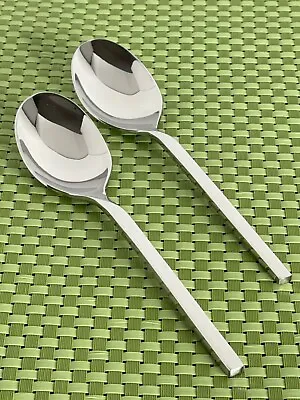 Villeroy & Boch NEW WAVE Stainless 2 Soup Spoons 18/10 Glossy NEW Flatware B30N • $14.25