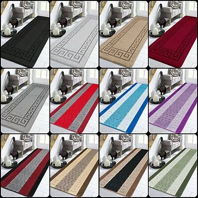 New Long Short Rubber Back Washable Hall Hallway Non Slip Runner Rug Small Mat • £5.99