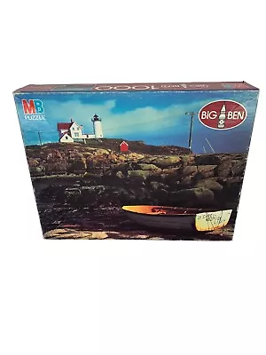 Vintage MB Big Ben 1000 Piece Jigsaw Puzzle  Cape Neddick Maine   #4962-9 • $14.96