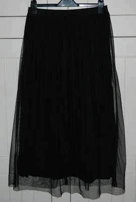 £12.99 • Buy Ladies Long Black Tulle Net Maxi Skirt - One Size Reg - Made In Italy