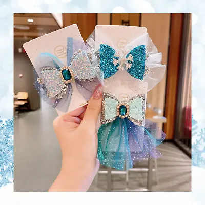 $11.04 • Buy Frozen Elsa Dress Up 10Pc Girl Kids Costume Hair Clip Hair Band Bows Tiara Crown