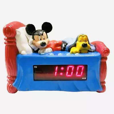 Westclox Digital Disney Mickey Mouse & Pluto Alarm Clock • $19.99