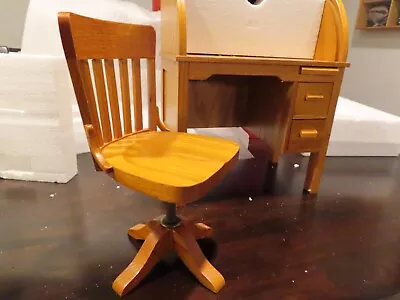 AMERICAN GIRL Kit ROLL TOP DESK Wood SWIVEL CHAIR - NIB • $125