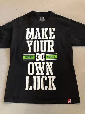 DC Shirt Men's Large Make Your Own Luck Black Cotton Graphic Tee • $17.59