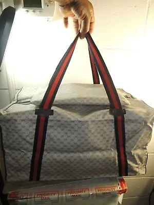 $350 • Buy Vintage Gucci Duffle & Pouch Monogram GG Coated Canvas Made In ITALY
