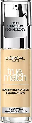 L'Oreal Paris True Match Liquid Foundation 30ml -CHOOSE YOUR SHADE • £9.99