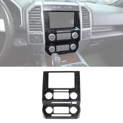 Black Wood Grain Console Navigation GPS Panel Trim Cover For Ford F150 2015-2020 • $29.99