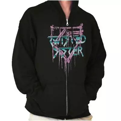 Vintage Twisted Sister Metal Band Concert Adult Zip Hoodie Jacket Sweatshirt • $34.99