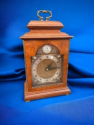 Miniature Bracket Clock By ' Elliott' Of London Burr Walnut. Retailed By Garrard • $421.52