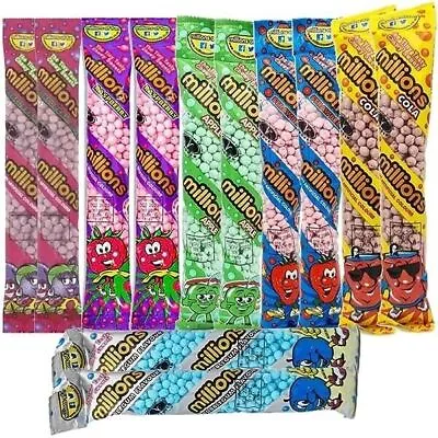 MILLIONS TUBES 60g Sweet Shop Vegetarian Vegan Chewy Candy Kids Party Bag Filler • £5.99