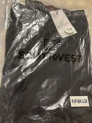 SCOTTeVEST Men's Large 30 Inseam Black 2 Pocket Lounge Pajama Pants Sealed NWT • $40