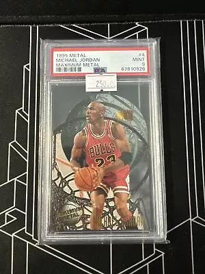 1995 Fleer Metal #4 Michael Jordan Maximum Metal PSA 9 Die Cut Chicago Bulls • $245