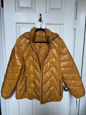 NWT Michael Kors Packable Puffer Jacket Women’s In Marigold Color • $87