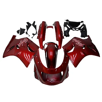 Candy Red Fairings For Kawasaki ZZR1100 ZX11 1993 - 2003 Motorbike Bodywork Kit • $445.95