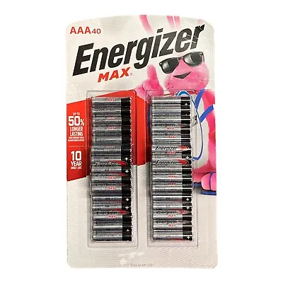 Energizer MAX AAA Batteries (40 Pack) Triple A Alkaline Batteries • $23.49