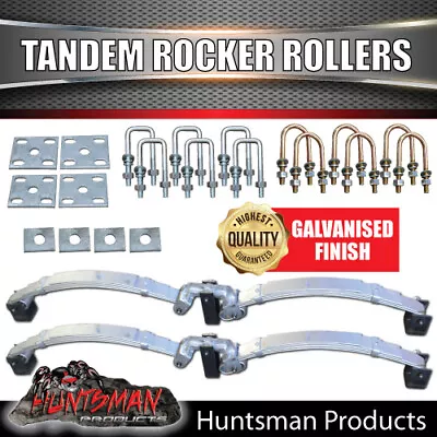 5 Leaf 2500Kg Dacromet Rocker Roller Trailer Spring & High Tensile U Bolt Kit • $575