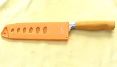 Wolfgang Puck 6  Hollow Ground Nakin Chef’s Knife Orange W/Storage Sheath • $7