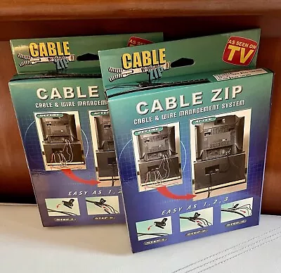 2 X New CABLE ZIP Cable & Wire Management Systems-New In Box • £9.50