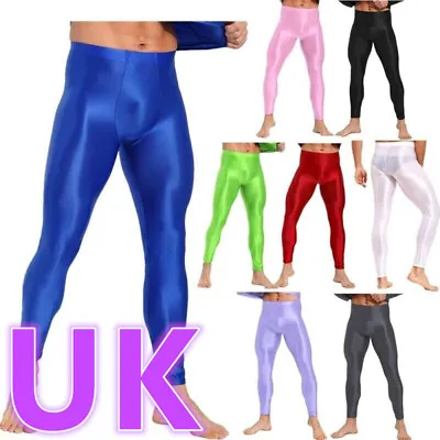 UK Men's Oil Pantyhose Bulge Pouch Thermal Underpants Bottom Lounge Pants Tights • £7.49